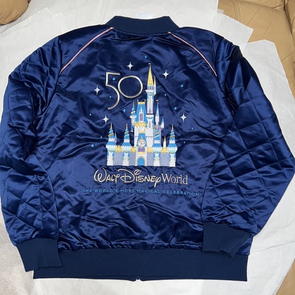UNISEX Disney Parks Mickey Mouse 50th Anniversary Collection Bomber Jacket - Picture 8 of 14